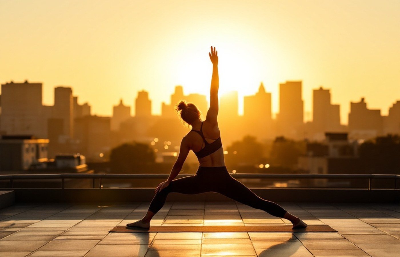 Morning stretch at sunrise